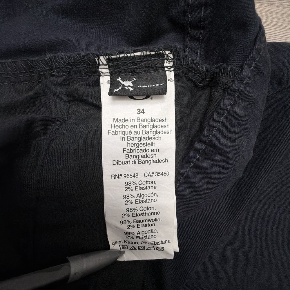 Oakley Ellipse Shorts Mens 34 Black Stretch Cotton Regular Fit Casual - Picture 7 of 11